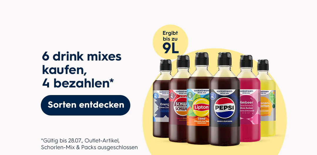 Sprudelnd frisches Wasser auf Knopfdruck